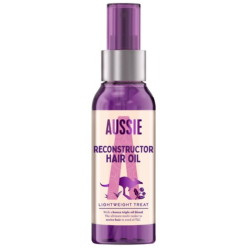 Aussie Reconstructor Hair Oil - Vegan Hair Treatment For Dry & Damaged Hair, 100ml