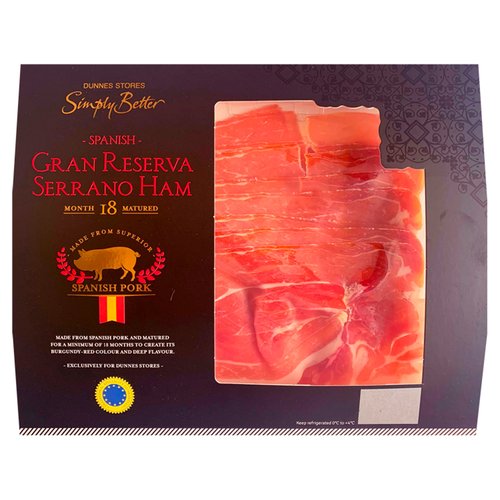 Dunnes Stores Simply Better Spanish Gran Reserva Serrano Ham 100g