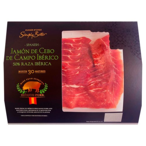 Dunnes Stores Simply Better Spanish Jamón De Cebo De Campo Ibérico 50% Raza Ibérica 70g