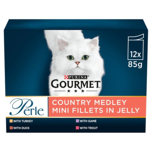 GOURMET Perle Country Medley in Jelly Wet Cat Food 12x85g