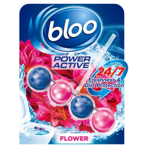 <b>Further Description</b><br/>www.cleanright.eu<br/>
A Charter member<br/><br/><b>Features</b><br/>Clean + fresh<br/>Clear water<br/>Air freshener effect<br/>4 function formula<br/><br/><b>Pack Size</b><br/>50g ℮<br/><br/><br/><b>Ingredients</b><br/>Contains: > 30 % Anionic Surfactants, 5-15 % Non-Ionic Surfactants<br/>Also contains: Perfume (Limonene, Linalool, Citronellol, Geraniol)<br/><br/><b>Safety Warning</b><br/>Bloo Power Active Flowers WC block / Toilet block<br/>
<br/>
WARNING: Causes skin irritation. Causes serious eye irritation. Contains Tetrahydrolinalool. May produce an allergic reaction. If medical advice is needed, have product container or label at hand.<br/>
Keep out of reach of children. Wear protective gloves/eye protection. IF ON SKIN: Wash with plenty of water. IF IN EYES: Rinse cautiously with water for several minutes. Remove contact lenses, if present and easy to do. Continue rinsing. If eye irritation persists: Get medical advice/attention. Introduce fully emptied packaging to recycling/municipal waste stream.<br/><br/><b>Storage Type</b><br/>Ambient<br/><br/><b>Preparation and Usage</b><br/>Hang the toilet block on the rim of the toilet where the water flow is best.<br/><br/><b>Company Name</b><br/>Henkel Ltd. / Henkel Ireland Distribution Ltd.<br/><br/><b>Company Address</b><br/>UK: Henkel Ltd.,<br/>
Wood Lane End,<br/>
Hemel Hempstead,<br/>
Hertfordshire,<br/>
HP2 4RQ,<br/>
United Kingdom.<br/>
<br/>
IRL: Henkel Ireland Distribution Ltd.,<br/>
Tallaght Business Park,<br/>
Whitestown,<br/>
Dublin 24,<br/>
D24 YH42,<br/>
Ireland.<br/><br/><b>CLP Regulation</b><br/>Exclamation Point - Warning<br/><br/><b>A.I.S.E. Warnings</b><br/>Do not ingest. If product is ingested then seek medical advice<br/>Keep away from children<br/>Keep away from eyes. If product gets into eyes rinse thoroughly with water<br/>People with sensitive or damaged skin should avoid prolonged contact with the product<br/><br/><b>Telephone Helpline</b><br/>+44 (0)1442278000<br/>+353 (0)14046514<br/>UK: 0845 4900176<br/>IRL: 01 4046514<br/><br/><b>Web Address</b><br/>www.henkel.co.uk<br/>www.bloo.com<br/><br/><b>Return To</b><br/>UK: Henkel Ltd.,<br/>
Wood Lane End,<br/>
Hemel Hempstead,<br/>
Hertfordshire,<br/>
HP2 4RQ,<br/>
United Kingdom.<br/>
Tel: +44 (0)1442278000<br/>
<br/>
IRL: Henkel Ireland Distribution Ltd.,<br/>
Tallaght Business Park,<br/>
Whitestown,<br/>
Dublin 24,<br/>
D24 YH42,<br/>
Ireland.<br/>
Tel: +353 (0)14046514<br/>
consumer.response@henkel.com<br/>
www.henkel.co.uk<br/>
www.bloo.com<br/>
Consumer Advice:<br/>
UK: 0845 4900176<br/>
IRL: 01 4046514<br/><br/>