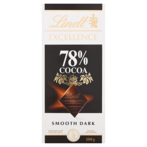 Lindt Excellence Dark 78% Cocoa Chocolate Bar 100g