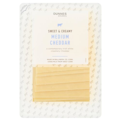 Dunnes Stores Medium White Cheddar Slices 180g