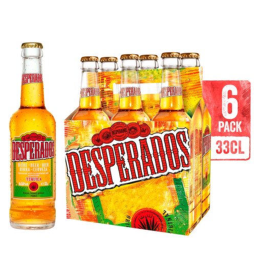 Bottle of Desperados pale lager flavored with tequila Stock Photo