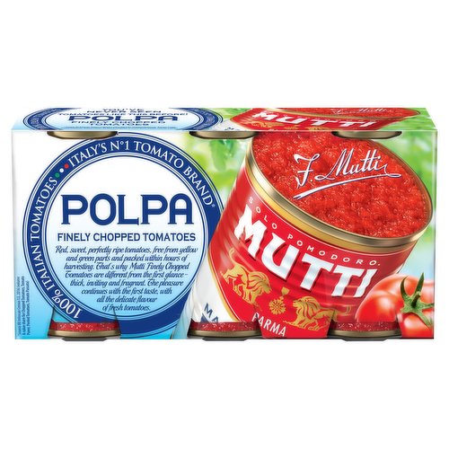 Mutti Finely Chopped Tomatoes 3 x 400g (1200g)