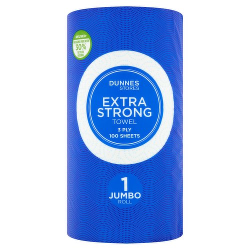 Dunnes Stores Extra Strong Towel Jumbo Roll 3 Ply 100 Sheets