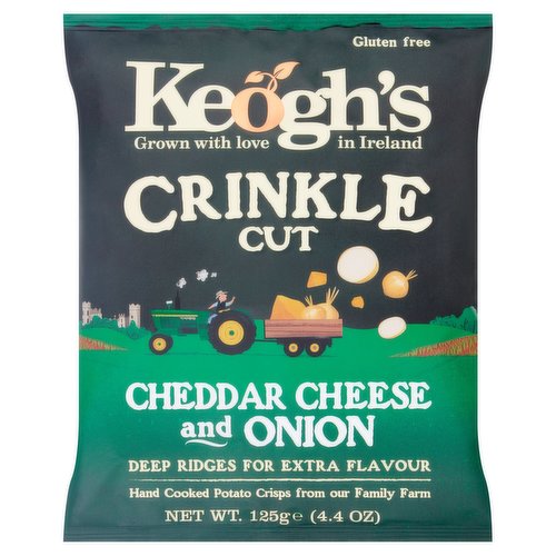 Keogh's Crinkle Cut Cheddar Cheese and Red Onion 125g