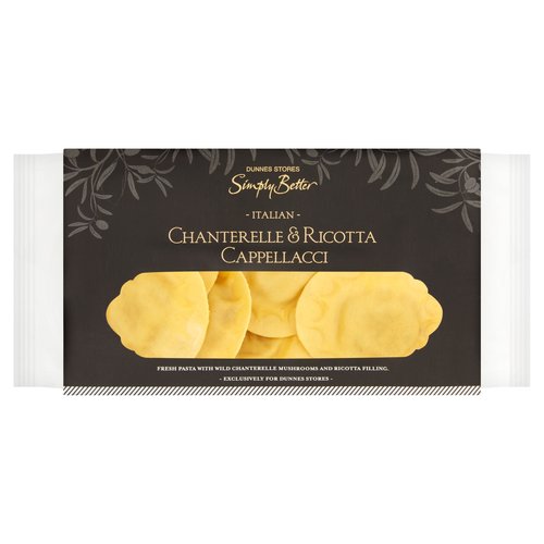 Dunnes Stores Simply Better Italian Chanterelle & Ricotta Cappellacci 250g