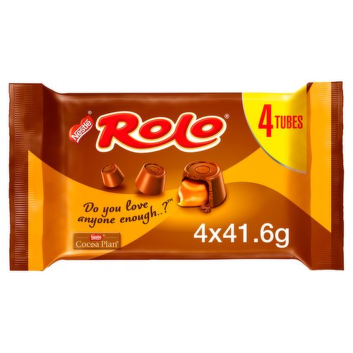 Rolo Milk Chocolate & Caramel Tube Multipack 41.6g 4 Pack