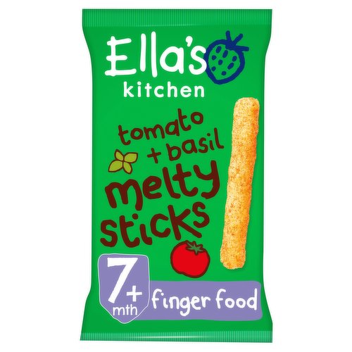 Ella's Kitchen Organic Tomato and Basil Melty Sticks Baby Snack 7+ Months 16g