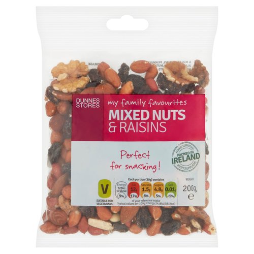 Dunnes Stores My Family Favourites Mixed Nuts & Raisins 200g
