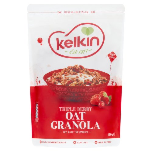 Kelkin Triple Berry Oat Granola 450g