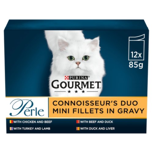 GOURMET Perle Connoisseur's Collection in Gravy Wet Cat Food 12x85g