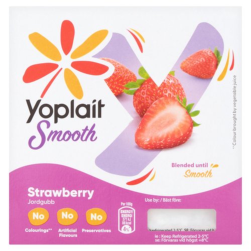 Yoplait Smooth Strawberry 4 x 125g (500g)