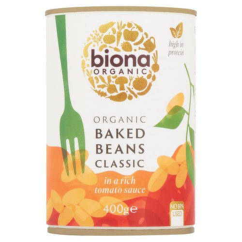 Biona Organic Baked Beans Classic in a Rich Tomato Sauce 400g