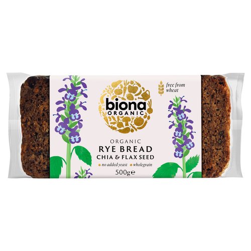 Biona Organic Rye Bread Chia & Flax Seed 500g