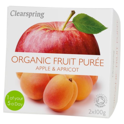 Clearspring Organic Fruit Purée Apple & Apricot 2 x 100g