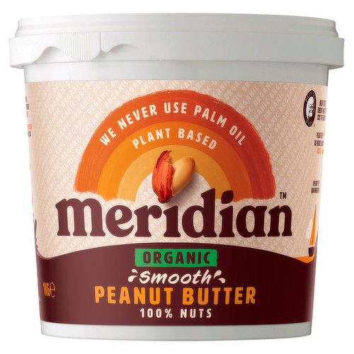 Meridian Organic Smooth Peanut Butter 1kg Tub