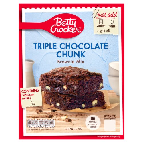 Betty Crocker Triple Chocolate Chunk Brownie Mix 415g