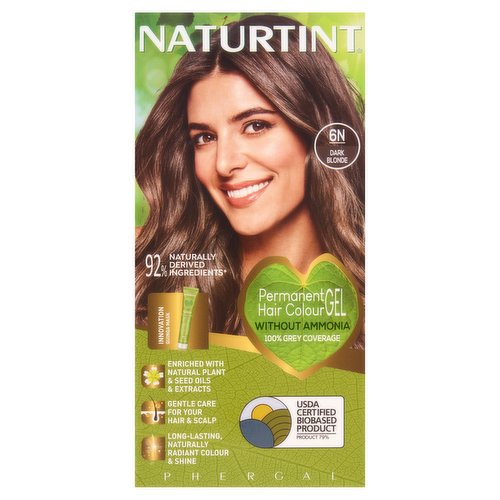 Naturtint Permanent Hair Colour Gel 6N Dark Blonde 170ml Naturtint Permanent Hair Colour Gel 6N Dark Blonde 170ml