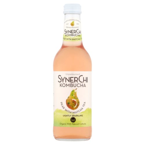 Synerchi Kombucha Pear with Matcha Tea Lightly Sparkling 330ml