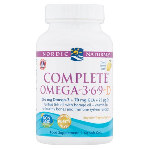 Nordic Naturals Complete Omega-3, 6, 9, D 60 Soft Gels