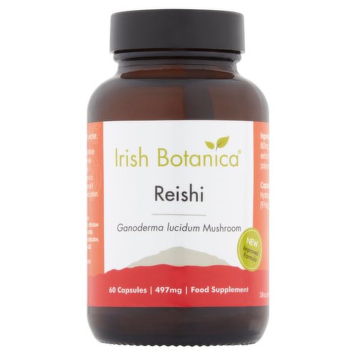 Irish Botanica Reishi Ganoderma Lucidum Mushroom 497mg 60 Capsules