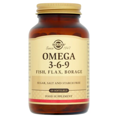 Solgar Omega 369 Fish, Flax, Borage 60 Softgels