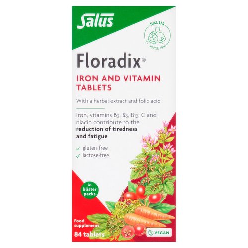 Floradix Iron and Vitamin 84 Tablets 43g