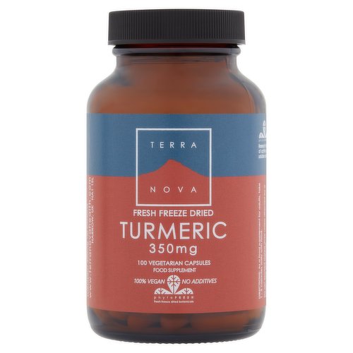 Terra Nova Turmeric 350mg 100 Vegetarian Capsules