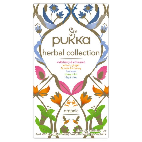 Pukka Organic Herbal Collection 20 Herbal Tea Sachets 34.4g