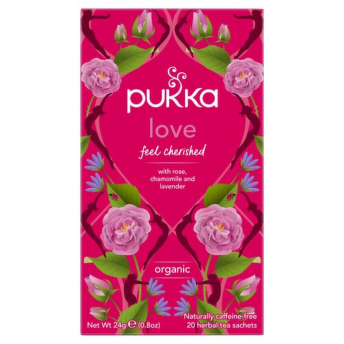 Pukka Love Organic 20 Herbal Tea Sachets 24g