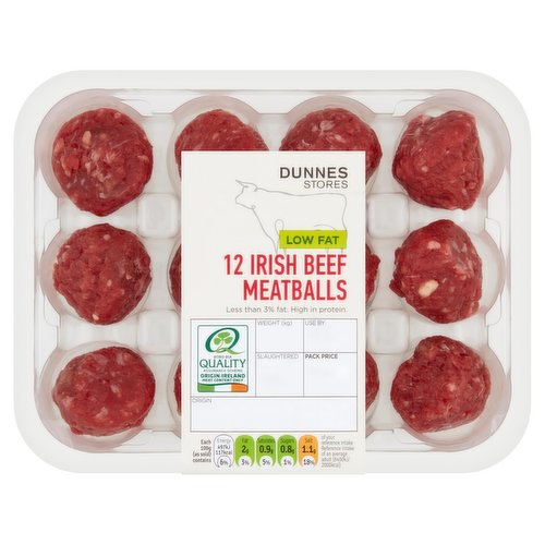 Dunnes Stores Low Fat 12 Irish Beef Meatballs 300g