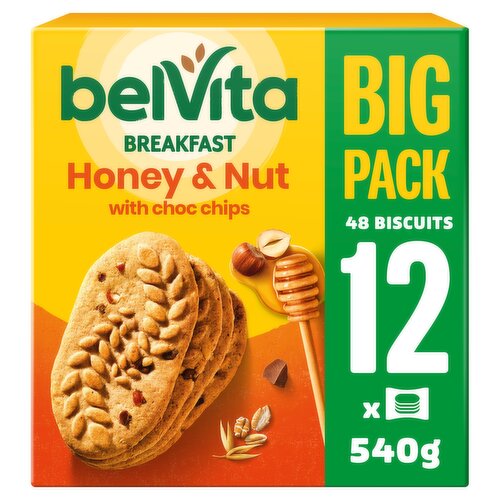 Belvita Breakfast Honey & Nut with Choc Chips 540g