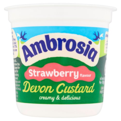 Ambrosia Ready To Eat Strawberry Flavour Devon Custard Pot 150g