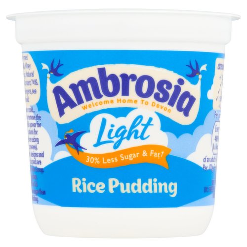 Ambrosia Ready To Eat Light Rice Pudding Pot 150g