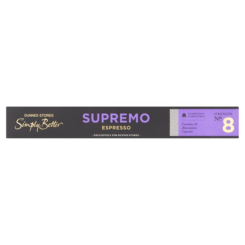 Dunnes Stores Simply Better Supremo Espresso 10 x 5.5g (55g)