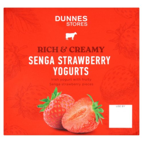 Dunnes Stores Rich & Creamy Senga Strawberry Yogurts 500g (4x125g)