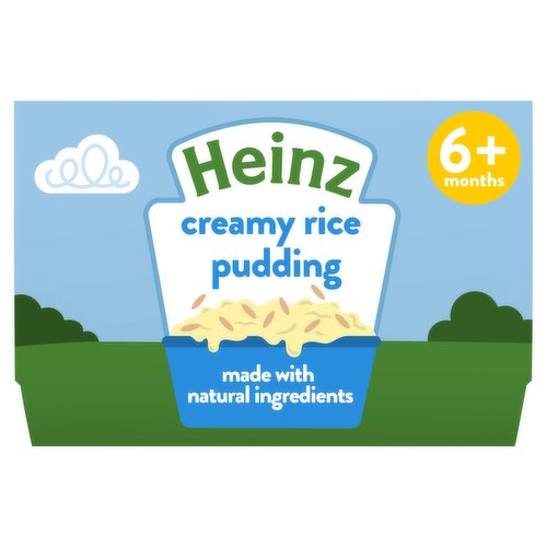 Heinz By Nature Creamy Rice Pudding 6+ Months Baby Food 4 x 100g
