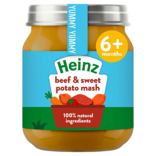 Heinz By Nature Beef & Sweet Potato Mash Baby Food Jar 6+ Months 120g