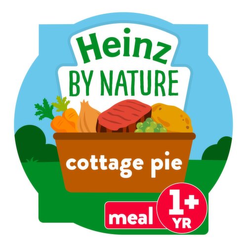 Vegetable and potato with beef.<br/><br/><b>Further Description</b><br/>Simply made with love and nothing else added, we select the tastiest ingredients from nature for your little one!<br/>
Heinz by Nature<br/>
<br/>
Use as part of a varied weaning diet.<br/>
<br/>
Check out our yummy baby food for 12 months and more at HeinzBaby.co.uk<br/><br/><b>Nutritional Claims</b><br/>Low in salt<br/>No added sugar<br/><br/><b>Features</b><br/>We select only the tastiest ingredients from nature for your little one. This means:<br/>Only use premium extra virgin olive oil<br/>Low in salt<br/>No added sugar<br/>No artificial flavours, colours or preservatives<br/><br/><b>Lifestyle</b><br/>No Added Sugar<br/><br/><b>Pack Size</b><br/>230g ℮<br/><br/><b>Usage Other Text</b><br/>1 bowl = 1 serving<br/><br/><b>Usage Count</b><br/>Number of uses - Servings - 1<br/><br/><b>Recycling Info</b><br/>Pot - Plastic - Check Local Recycling<br/>Sleeve - Card - Widely Recycled<br/><br/><br/><b>Ingredients</b><br/>Vegetables (49%, Carrot (24%), Potato (14%), Onion (7%), Peas (4%))<br/>Water<br/>Beef (9%)<br/><span style='font-weight: bold;'>Milk</span><br/>Cornflour<br/>Extra Virgin Olive Oil<br/>Natural Flavouring<br/>Parsley<br/>Garlic<br/><br/><b>Lower Age Limit</b><br/>Advisory - Years - 1<br/><br/><b>Storage Type</b><br/>Ambient<br/><br/><b>Cooking Guidelines</b><br/>Hob - From Ambient - Place the sealed bowl in hot water for 5 minutes. Peel off film and stir well before serving.<br/>Microwave - From Ambient - (800W):<br/>
Pierce film lid several times. Heat bowl on full power for 1 minute (heating time may vary according to microwave power). Peel off film and stir well to remove hot spots.<br/><br/><b>Preparation and Usage</b><br/>Easy prep: Serve straight from the bowl and always check the temperature before serving to your little one. Throw away any leftovers at the end of the meal.<br/>
Do not heat in the oven.<br/><br/>Country of Origin - Produce of the EU<br/><br/><b>Origin</b><br/>Made in the EU<br/><br/><b>Company Name</b><br/>H.J. Heinz Foods UK Ltd.<br/><br/><b>Company Address</b><br/>London,<br/>
SE1 9SG.<br/><br/><b>Telephone Helpline</b><br/>0800 212991<br/>ROI 1800 995311<br/><br/><b>Web Address</b><br/>heinzbaby.co.uk<br/><br/><b>Return To</b><br/>H.J. Heinz Foods UK Ltd.,<br/>
London,<br/>
SE1 9SG.<br/>
Phone 0800 212991<br/>
(ROI 1800 995311)<br/>
Or visit heinzbaby.co.uk<br/>
