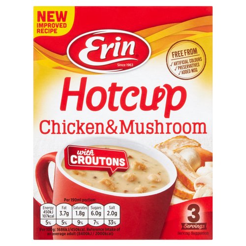Erin Hotcup Chicken & Mushroom with Croutons 80g
