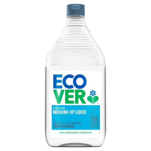<b>Further Description</b><br/>Join our clean world revolution.<br/><br/><b>Features</b><br/>Tough on grease<br/>Plant-based & mineral ingredients<br/>Safe for sensitive skin<br/>Cruelty-Free International<br/><br/><b>Lifestyle</b><br/>Not Tested on Animals<br/><br/><b>Pack Size</b><br/>950ml ℮<br/><br/><b>Recycling Info</b><br/>Bottle - Widely Recycled<br/><br/><br/><b>Ingredients</b><br/>5-15%: Anionic Surfactants, Non-Ionic Surfactants<br/><5%: Amphoteric Surfactants, Perfume (Limonene)<br/>Others: Water, Lactic Acid, Alcohol Denat., Citric Acid<br/><br/><b>Safety Warning</b><br/>Causes serious eye irritation. Keep out of reach of children. IF IN EYES: Rinse cautiously with water for several minutes. Remove contact lenses, if present and easy to do. Continue rinsing. If eye irritation persists: Get medical advice/attention. If medical advice is needed, have product container or label at hand.<br/><br/><b>Storage Type</b><br/>Ambient<br/><br/><b>Preparation and Usage</b><br/>Usage: One squeeze is enough for a sink full of dirty dishes.<br/><br/>Country of Origin - Produce of the EU<br/><br/><b>Origin</b><br/>Produced in EU<br/><br/><b>Company Name</b><br/>EPC N.V.<br/><br/><b>Company Address</b><br/>Industrieweg 3,<br/>
2390 Malle,<br/>
Belgium.<br/><br/><b>CLP Regulation</b><br/>Exclamation Point - Warning<br/><br/><b>Telephone Helpline</b><br/>03451 302230<br/><br/><b>Web Address</b><br/>www.ecover.com<br/><br/><b>Return To</b><br/>EPC N.V.,<br/>
Industrieweg 3,<br/>
2390 Malle,<br/>
Belgium.<br/>
www.ecover.com<br/>
Want to clean things up?<br/>
Call us on 03451 302230 or write to hello@ecover.com<br/><br/>