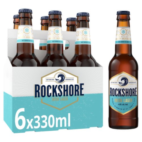 Rockshore Irish Lager Beer 6 x 330ml Bottle