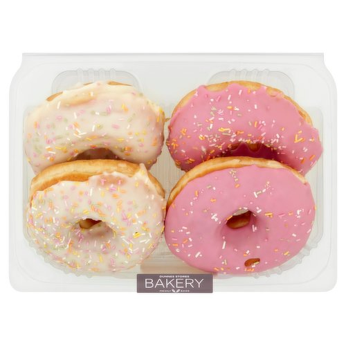 Dunnes Stores Mixed Iced Ring Doughnuts 4 Pk