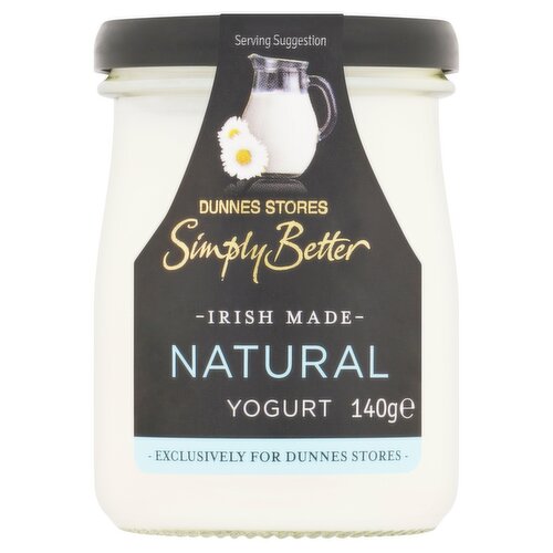 Dunnes Stores Simply Better Irish Made Natural Yogurt 140g