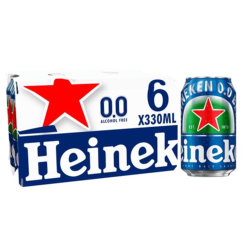 Heineken Premium 0.0 Alcohol Free Lager 6 x 330 ml can