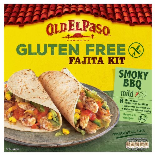 Old El Paso Gluten Free Fajita Kit Smoky BBQ 462g