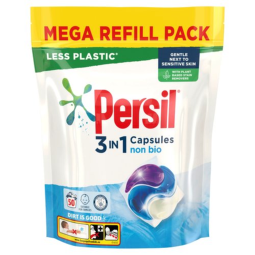 Persil 3 in 1 Non Bio Laundry Washing Capsules 50 Wash 1.350kg