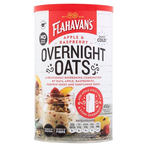 Flahavan's Apple & Raspberry Overnight Oats 450g